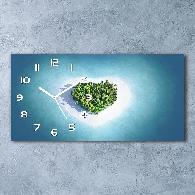 Horizontal wall clock Island