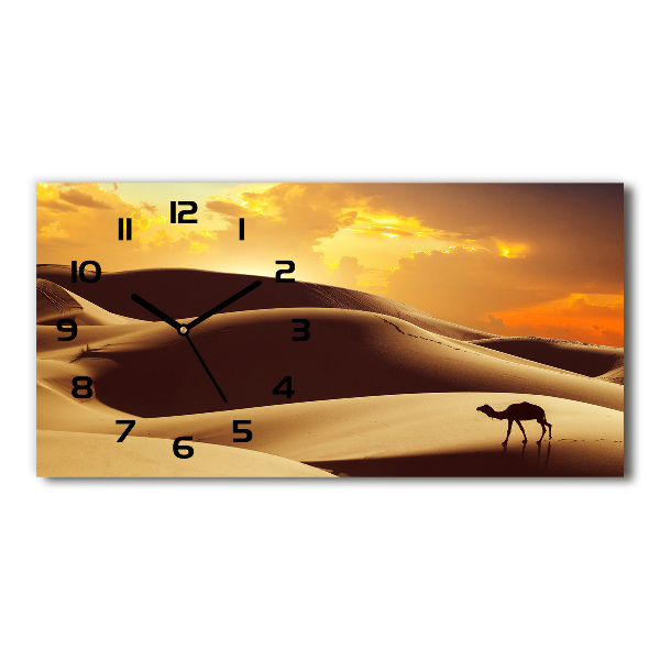 Horizontal wall clock Sahara camel