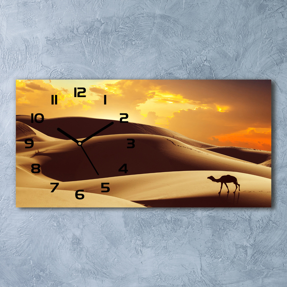 Horizontal wall clock Sahara camel