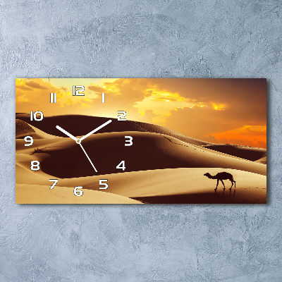 Horizontal wall clock Sahara camel