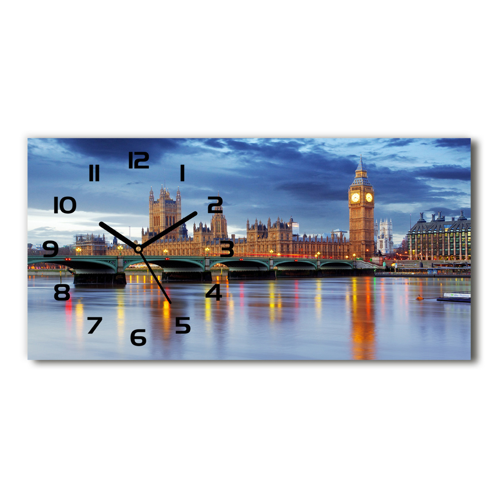 Horizontal wall clock Thames London