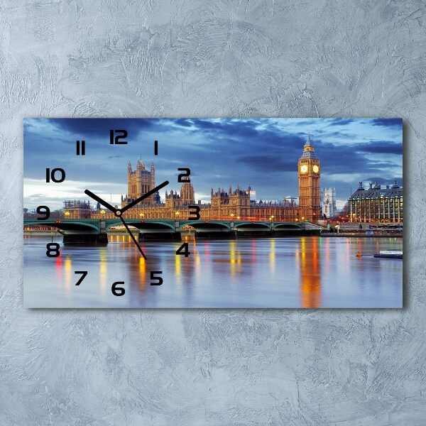 Horizontal wall clock Thames London