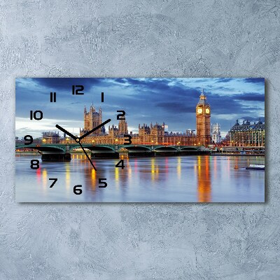 Horizontal wall clock Thames London