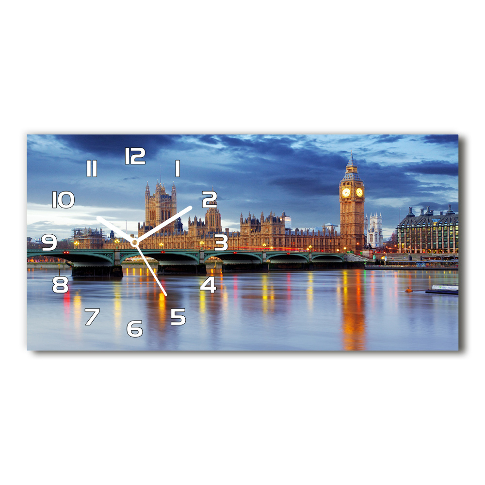 Horizontal wall clock Thames London