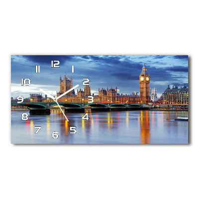 Horizontal wall clock Thames London