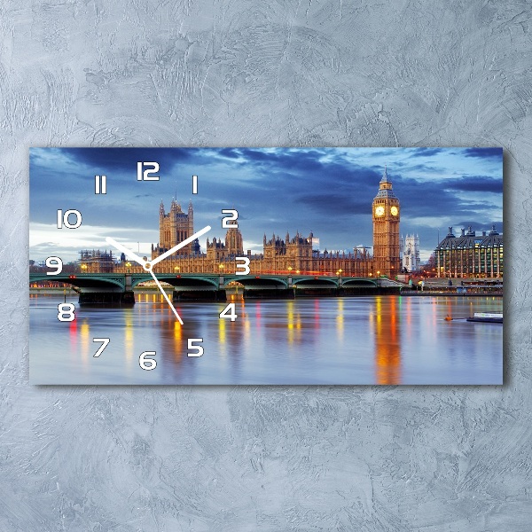 Horizontal wall clock Thames London