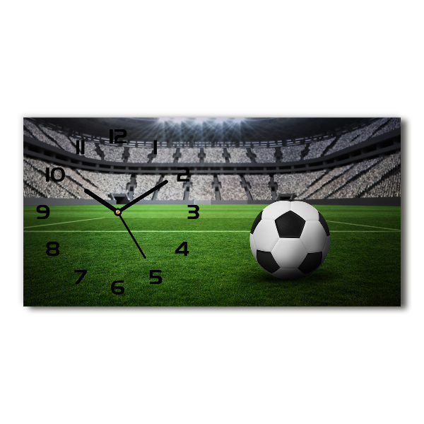 Horizontal rectangular wall clock Ball at the stadium