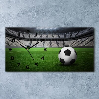 Horizontal rectangular wall clock Ball at the stadium