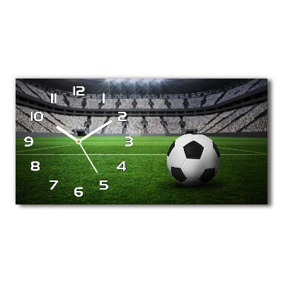 Horizontal rectangular wall clock Ball at the stadium