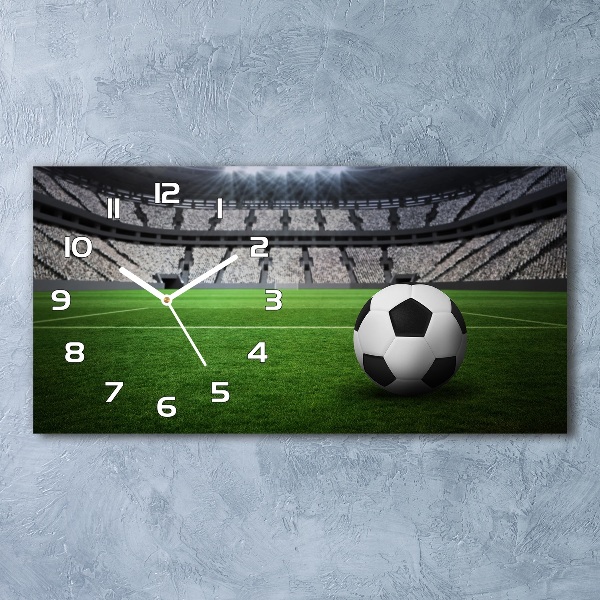 Horizontal rectangular wall clock Ball at the stadium