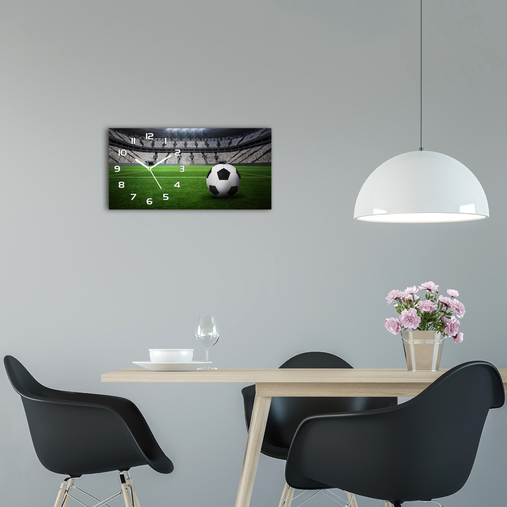 Horizontal rectangular wall clock Ball at the stadium