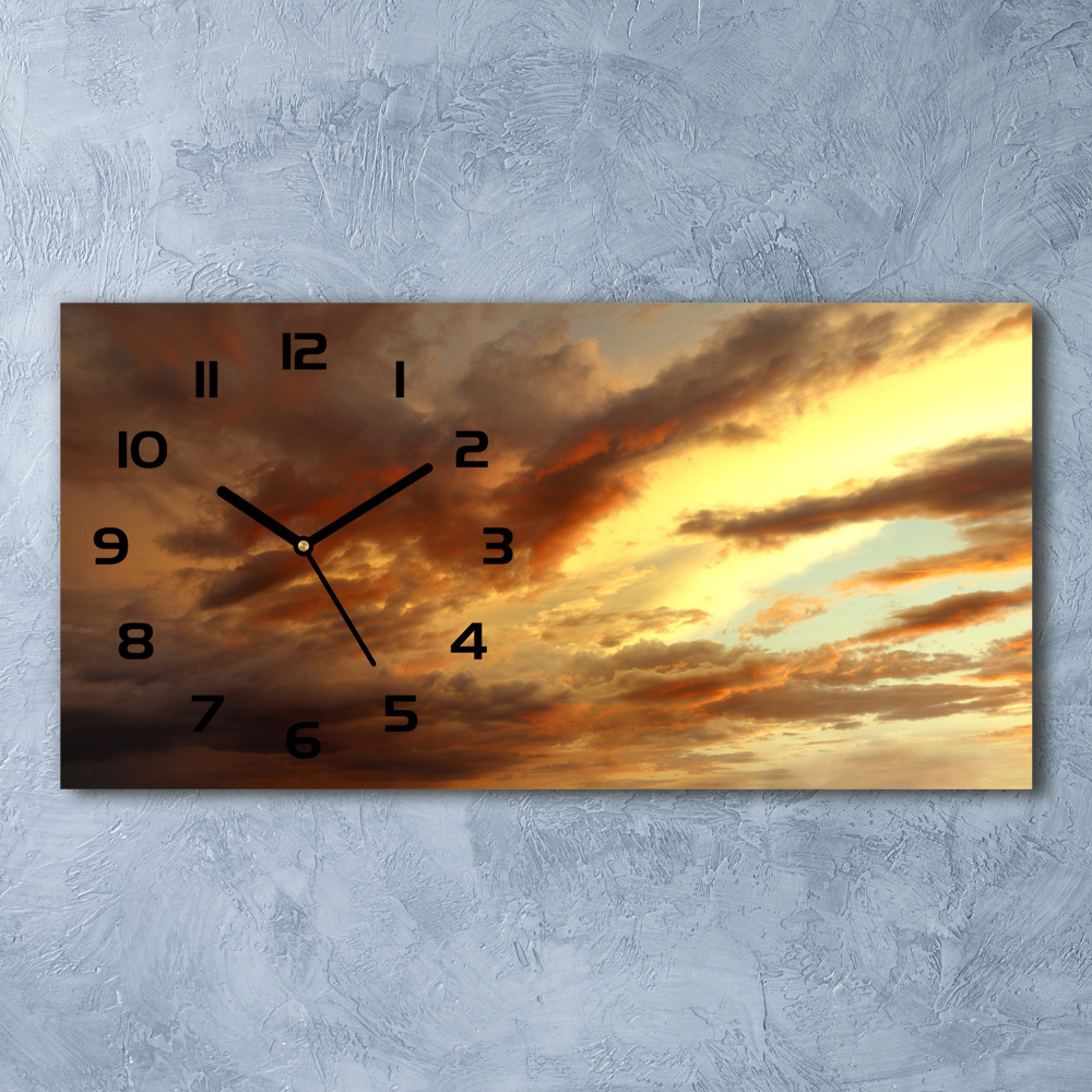 Horizontal wall clock Sunrise