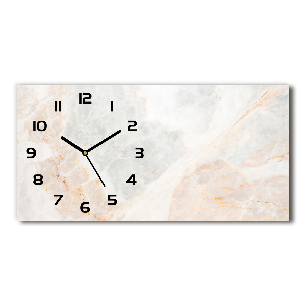 Horizontal wall clock Marble