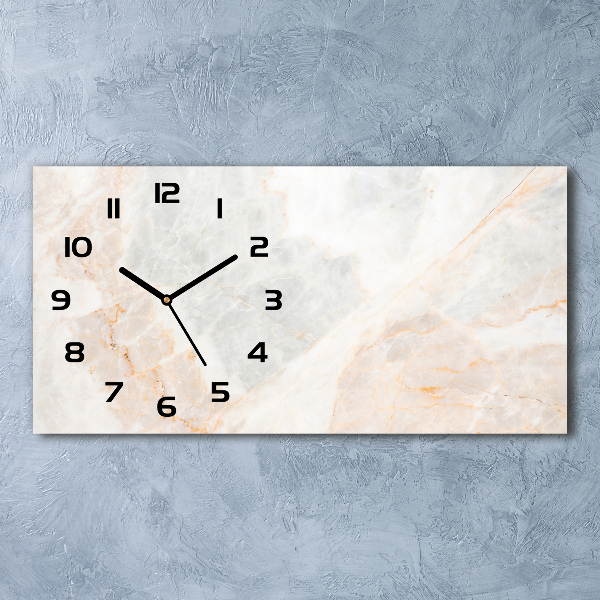 Horizontal wall clock Marble