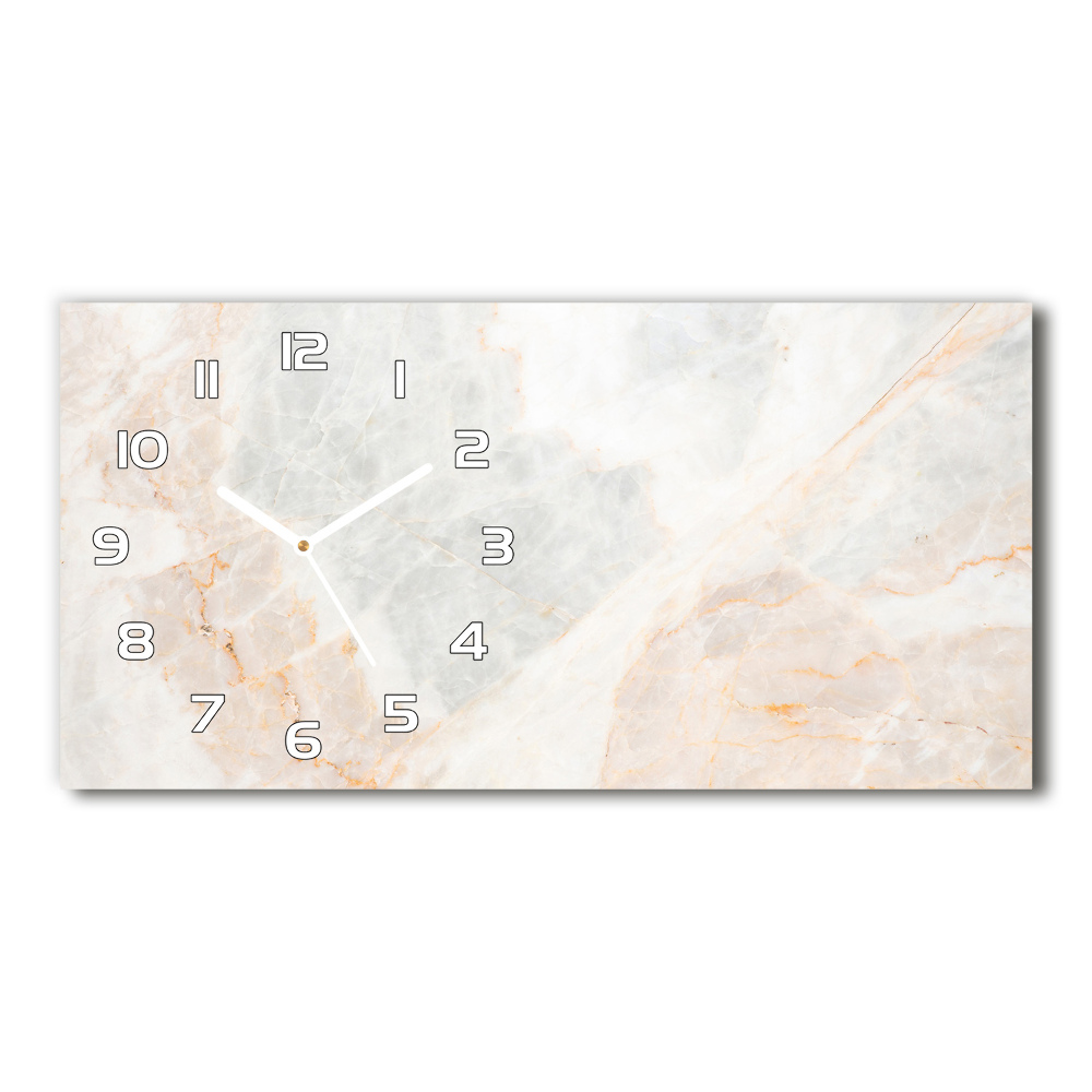 Horizontal wall clock Marble