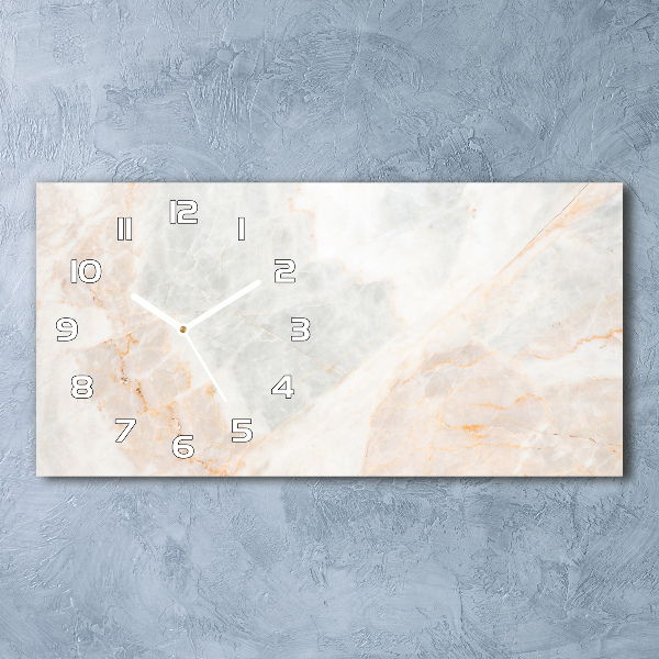 Horizontal wall clock Marble