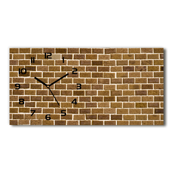 Horizontal wall clock Brick wall