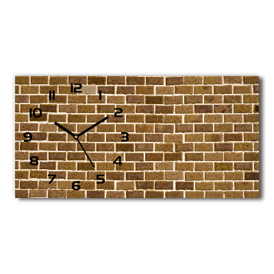 Horizontal wall clock Brick wall