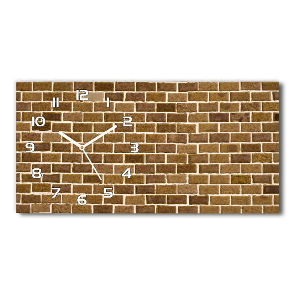 Horizontal wall clock Brick wall