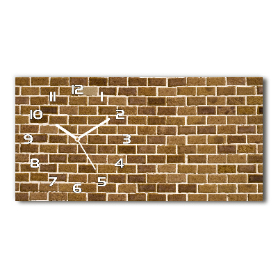 Horizontal wall clock Brick wall