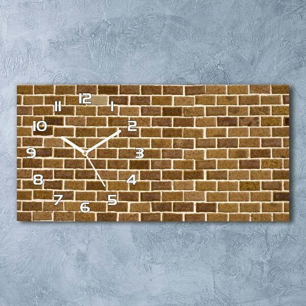 Horizontal wall clock Brick wall