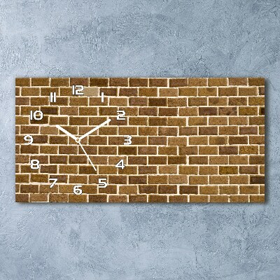 Horizontal wall clock Brick wall