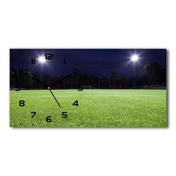 Horizontal wall clock Football pitch