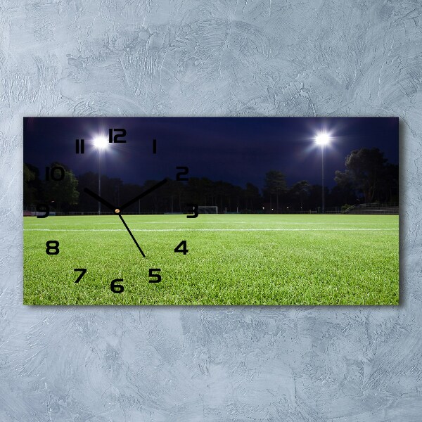 Horizontal wall clock Football pitch