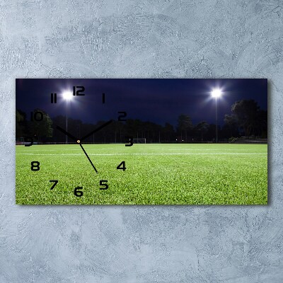 Horizontal wall clock Football pitch