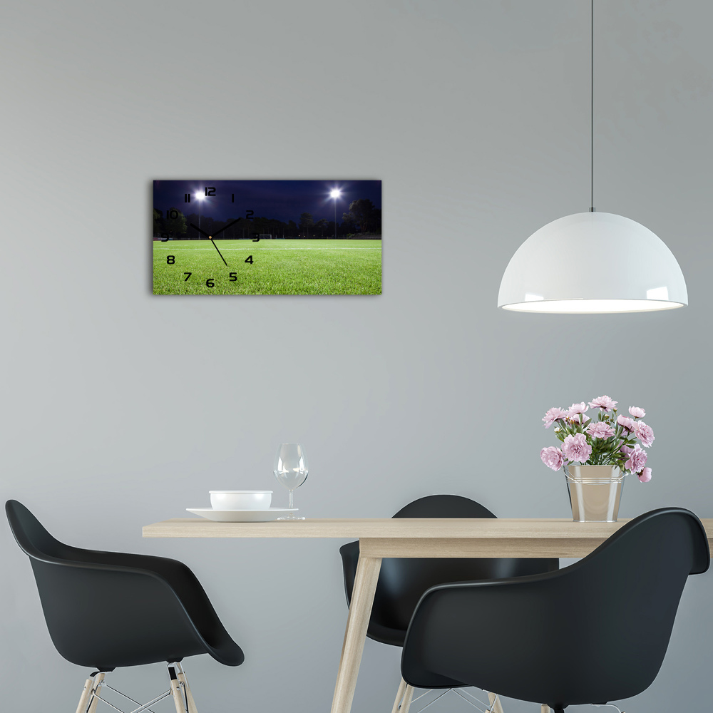 Horizontal wall clock Football pitch