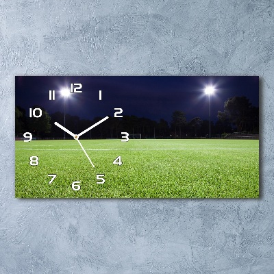 Horizontal wall clock Football pitch