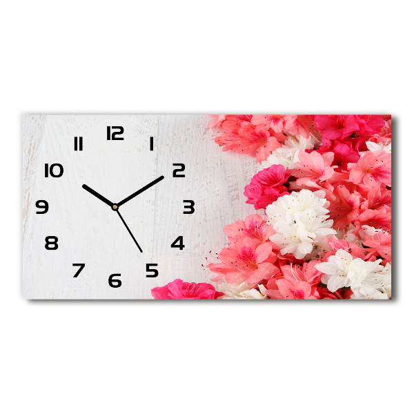 Horizontal wall clock Flowers