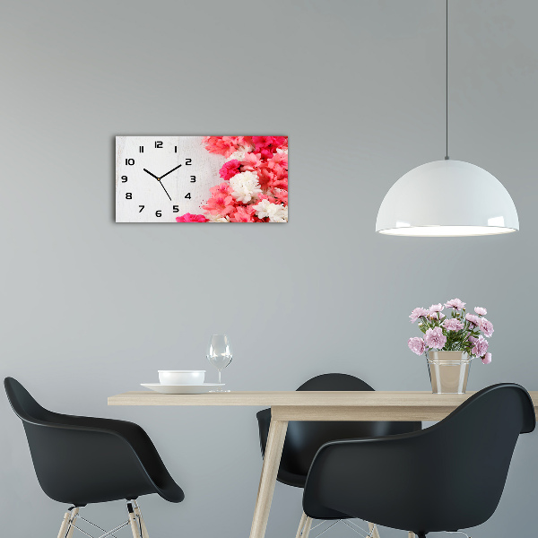 Horizontal wall clock Flowers