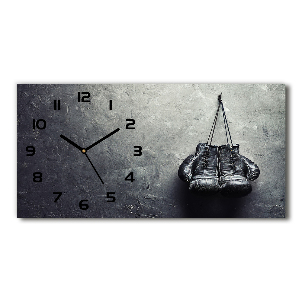 Horizontal wall clock Boxing gloves