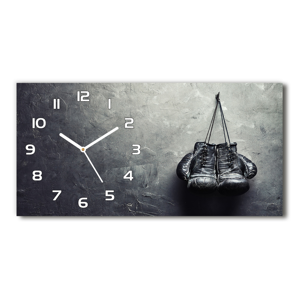 Horizontal wall clock Boxing gloves