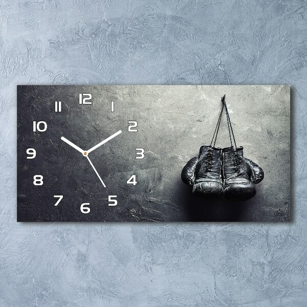 Horizontal wall clock Boxing gloves