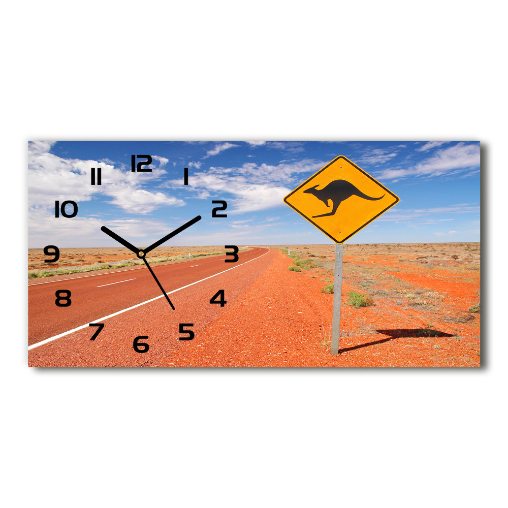 Horizontal rectangular wall clock Road in Australia