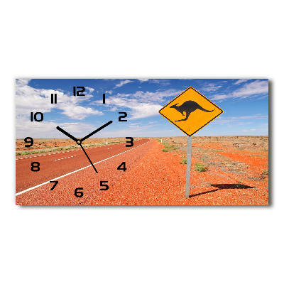 Horizontal rectangular wall clock Road in Australia