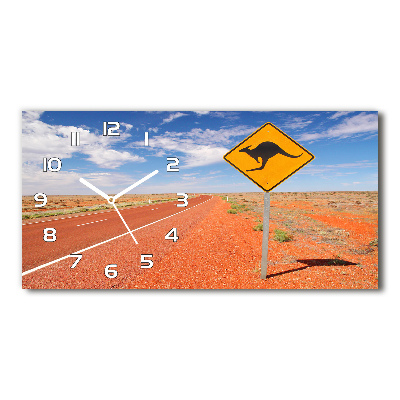 Horizontal rectangular wall clock Road in Australia