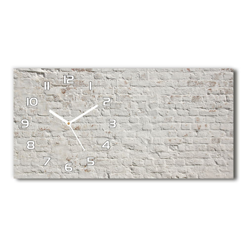 Horizontal rectangular wall clock Brick wall