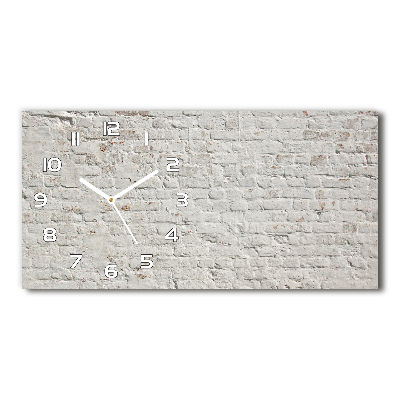 Horizontal rectangular wall clock Brick wall