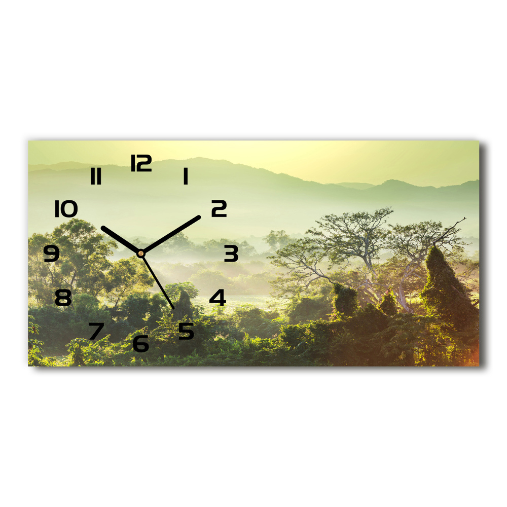 Horizontal wall clock Jungle