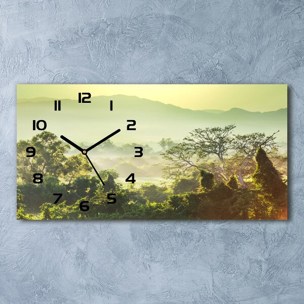 Horizontal wall clock Jungle