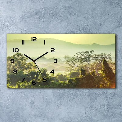 Horizontal wall clock Jungle