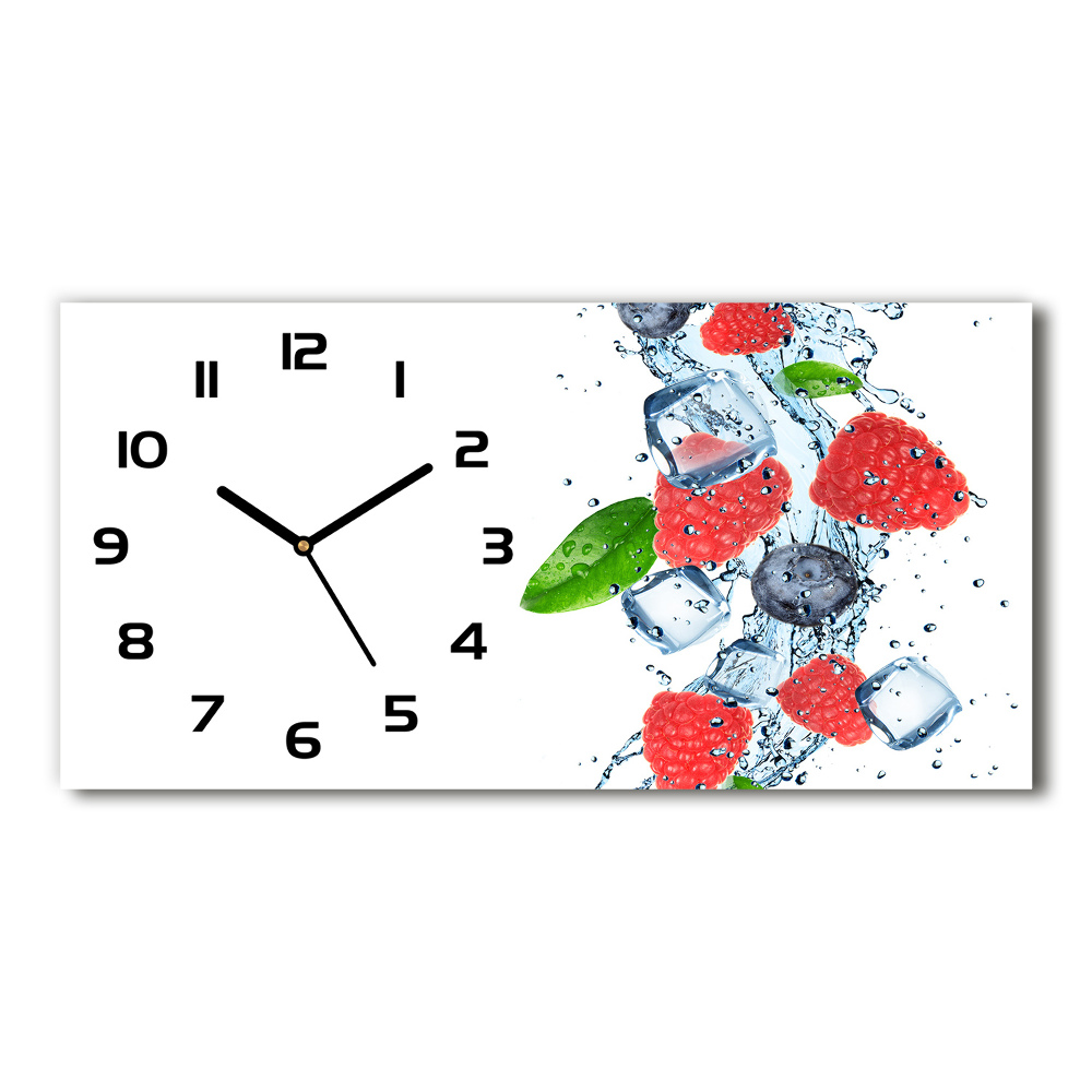 Horizontal wall clock Forest fruits with ice