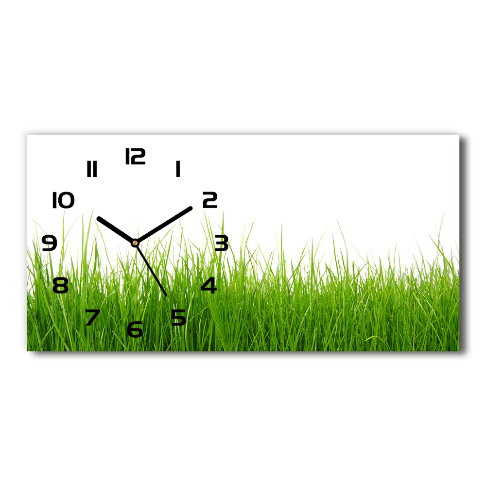 Horizontal rectangular wall clock Grass