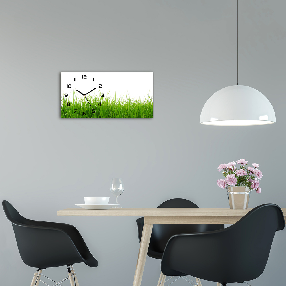 Horizontal rectangular wall clock Grass