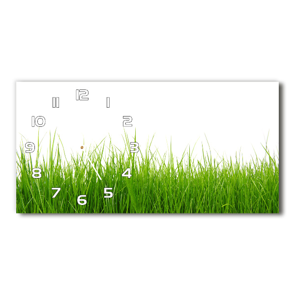 Horizontal rectangular wall clock Grass