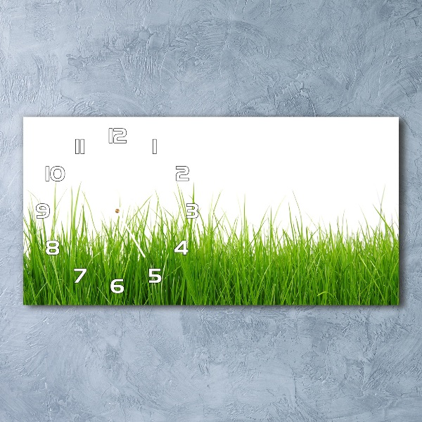 Horizontal rectangular wall clock Grass