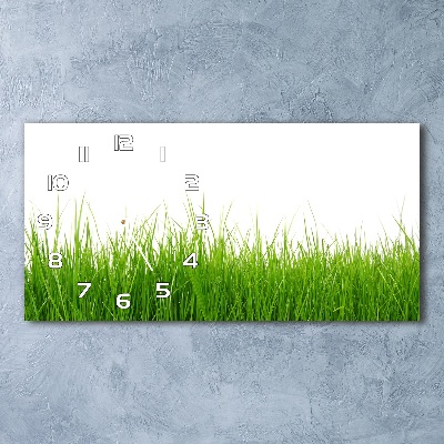 Horizontal rectangular wall clock Grass